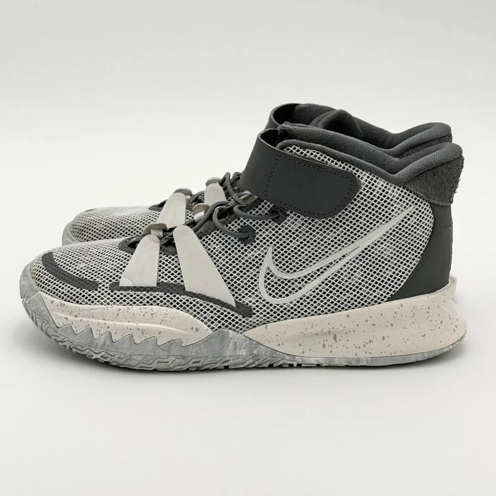 Nike Kyrie 4 Chip High Top Basketball Sneaker DB5623-011 Gray Mesh - Big Kids Si